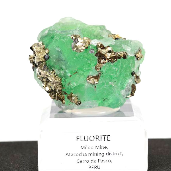 ペルー産 蛍光 フローライト 蛍石 パイライト 共生 鉱物 標本 原石 Milpo Fluorite Pyrite