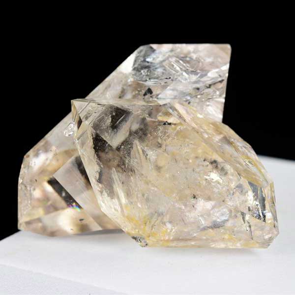 ハーキマーダイヤモンド　ハーキマーダイアモンド　ハーキマー水晶　天然水晶　原石　レインボー　虹入り　パワーストーン