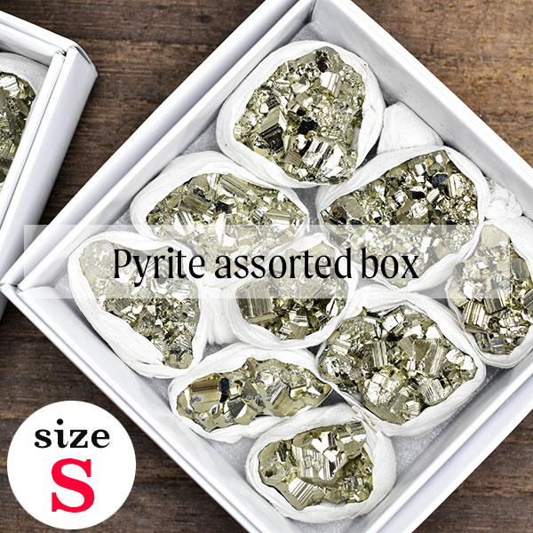 ペルー　ワンサラ鉱山　パイライト　原石　詰め合わせ　ボックス　黄鉄鉱　天然石　パワーストーン