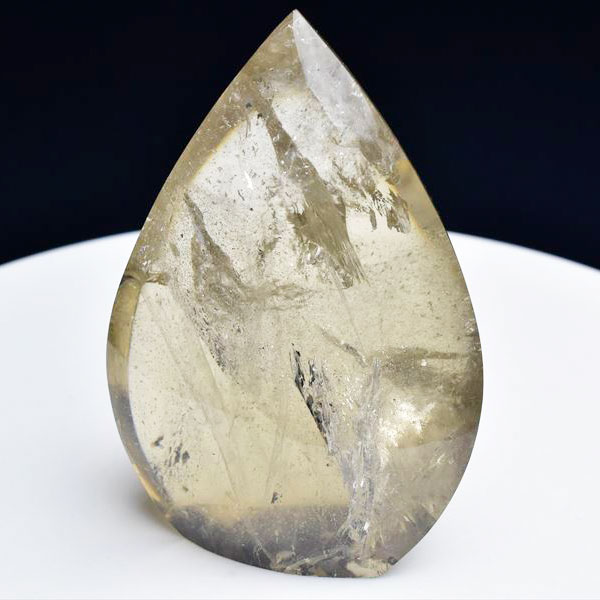 天然シトリン　ブラジル産　フレーム　炎　flame　ポリッシュ　置物　インテリア　金運　パワーストーン