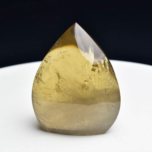 天然シトリン　ブラジル産　フレーム　炎　flame　ポリッシュ　置物　インテリア　金運　パワーストーン