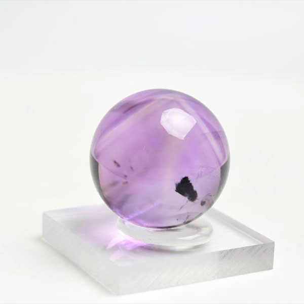ロマネサイト　ロマネシュ鉱　アメジスト　丸玉　置物　花入りアメジスト　天然石　パワーストーン