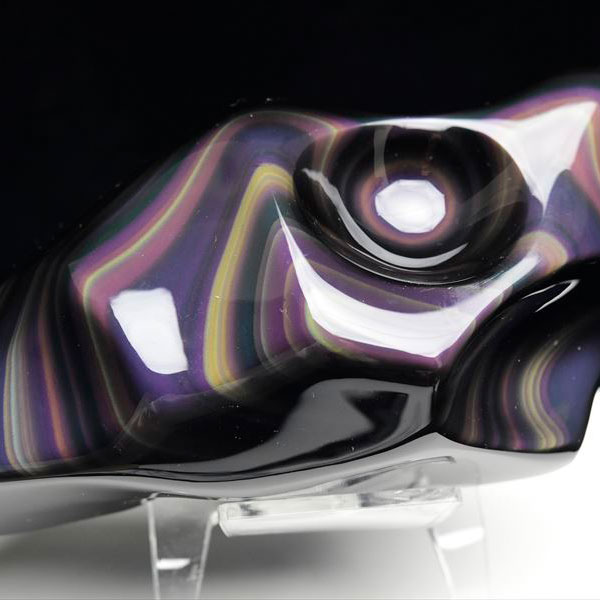 レインボーオブシディアン　黒曜石　オブシディアン　インテリア　置物　オブジェ　おしゃれ　アブストラクト　アート　天然石