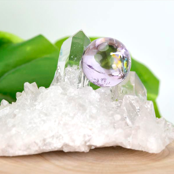 レインボーアメジスト　ラベンダーアメジスト　丸玉　水晶クラスター　浄化セット　インテリア　天然石　パワーストーン