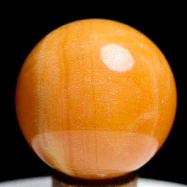 オレンジカルサイト　丸玉　置物　メキシコ産　インテリア　天然石　パワーストーン