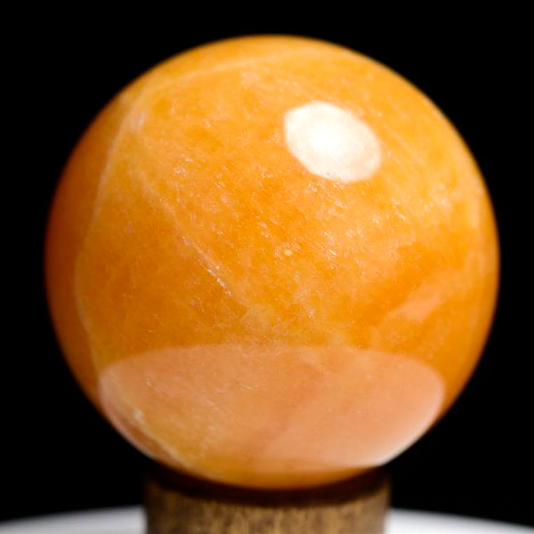 オレンジカルサイト　丸玉　置物　メキシコ産　インテリア　天然石　パワーストーン