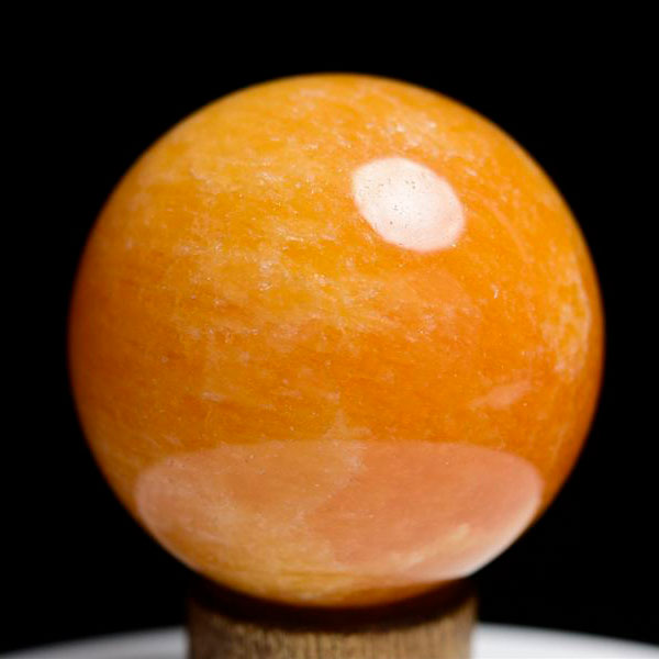 オレンジカルサイト　丸玉　置物　メキシコ産　インテリア　天然石　パワーストーン