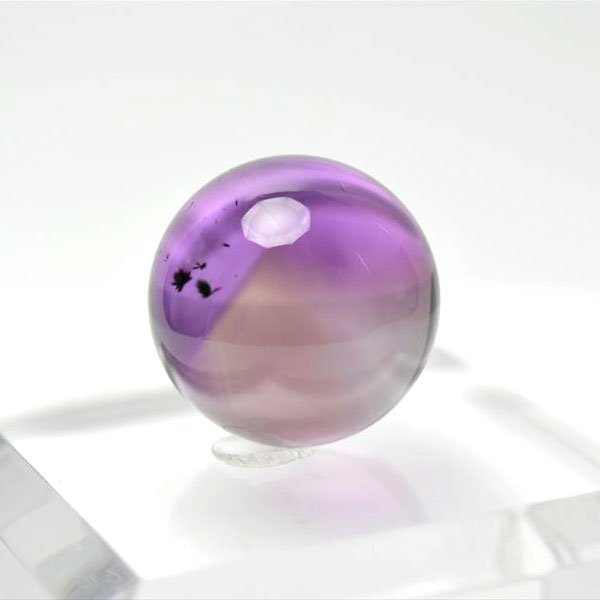 ロマネサイト　アメジスト　ファントム　丸玉　置物　花入りアメジスト　ロマネシュ鉱　天然石　パワーストーン