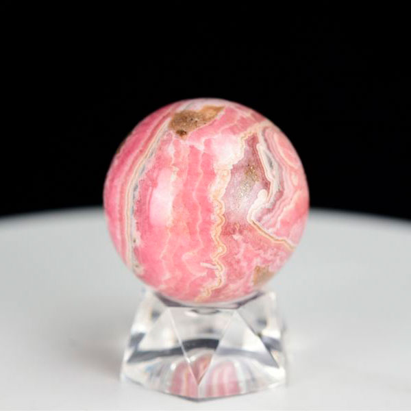 アルゼンチン産　インカローズ　丸玉　置物　ロードクロサイト　ピンク　恋愛運　愛情運　パワーストーン