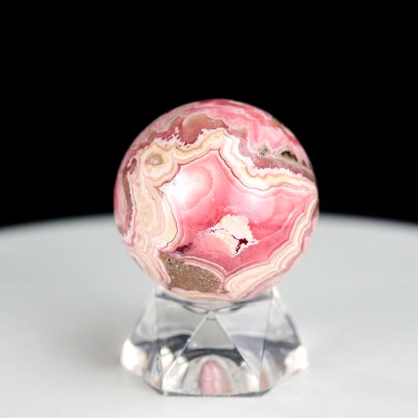 アルゼンチン産　インカローズ　丸玉　置物　ロードクロサイト　ピンク　恋愛運　愛情運　パワーストーン