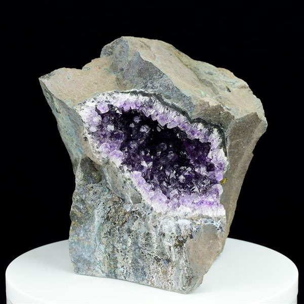 ワイルドアメジスト ハンマークラッシュ アメジストクラスター カットベース Amethyst 紫水晶 原石 置物 母岩付き ウルグアイ産