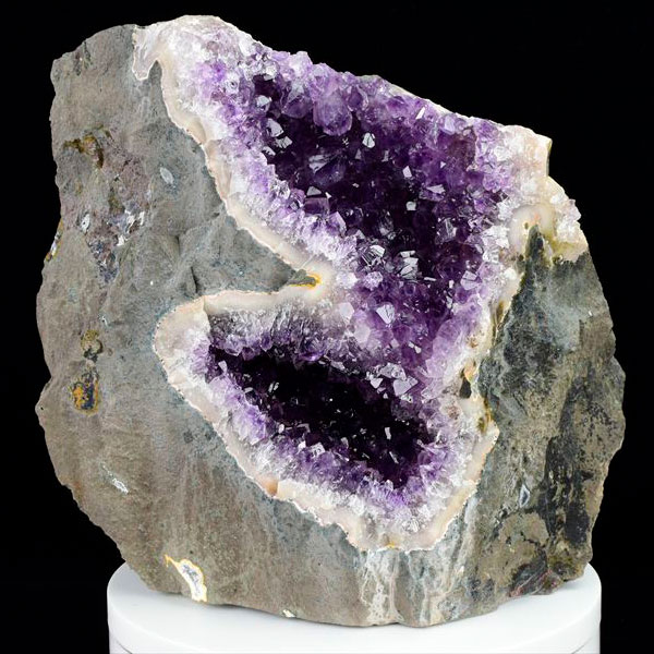 ワイルドアメジスト ハンマークラッシュ アメジストクラスター カットベース Amethyst 紫水晶 原石 置物 母岩付き ウルグアイ産