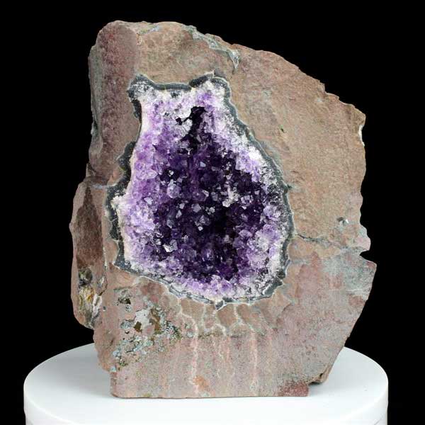 ワイルドアメジスト ハンマークラッシュ アメジストクラスター カットベース Amethyst 紫水晶 原石 置物 母岩付き ウルグアイ産
