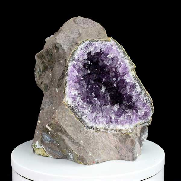 ワイルドアメジスト ハンマークラッシュ アメジストクラスター カットベース Amethyst 紫水晶 原石 置物 母岩付き ウルグアイ産