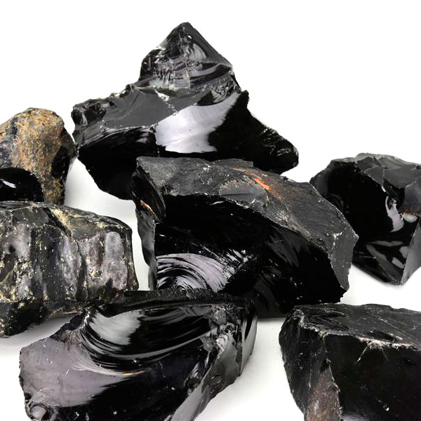 メキシコ産 オブシディアン 黒曜石 Obsidian ラフカット 原石 未加工 非研磨 天然石