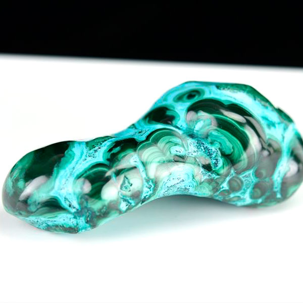 クリソコラ マラカイト 珪孔雀石 コンゴ タンブル 磨き 置物 Chrysocolla Malachite
