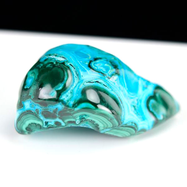 クリソコラ マラカイト 珪孔雀石 コンゴ タンブル 磨き 置物 Chrysocolla Malachite