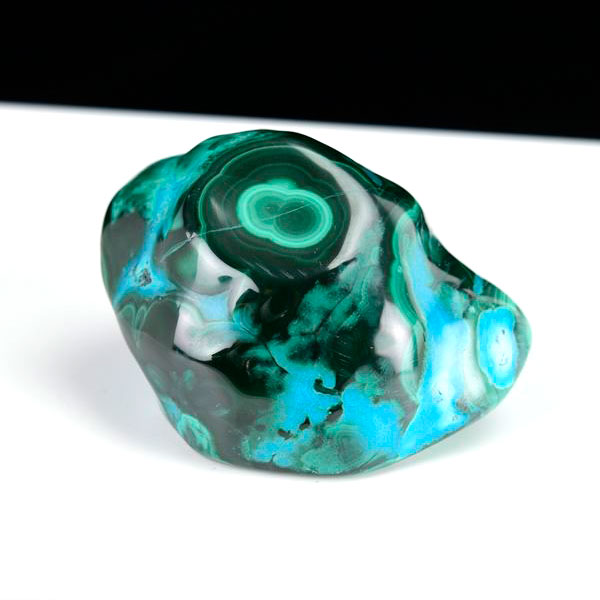 クリソコラ マラカイト 珪孔雀石 コンゴ タンブル 磨き 置物 Chrysocolla Malachite