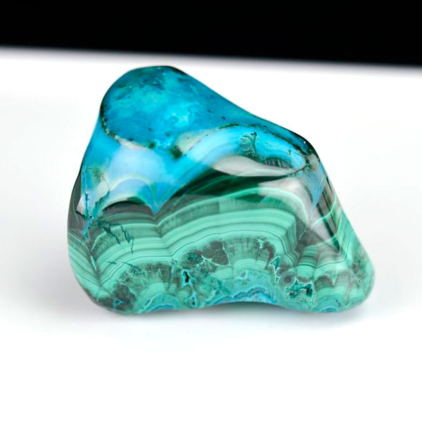 クリソコラ マラカイト 珪孔雀石 コンゴ タンブル 磨き 置物 Chrysocolla Malachite