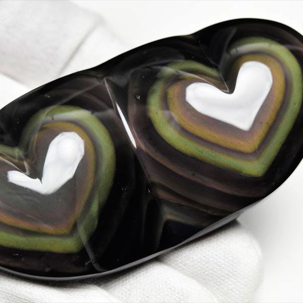 シルバーオブシディアンハート♡♡No.2478 シルバーオブシディアン