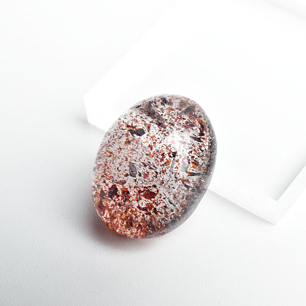 レピドクロサイトインクォーツ ルース タンブル【約3.5g】【オーバル