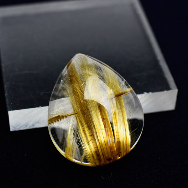 ゴールドルチル　金針水晶　ルチルクォーツ　タイチンルチル　ルース　タンブル　天然石　パワーストーン