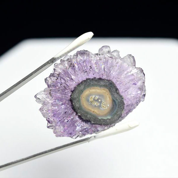 ウルグアイ産　アメジスト　フラワーアメジスト　スタラクタイト　スライス　紫水晶　浄化　パワーストーン