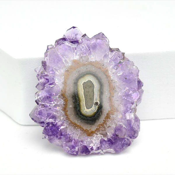 ウルグアイ産　アメジスト　フラワーアメジスト　スタラクタイト　スライス　紫水晶　stalactite amethyst