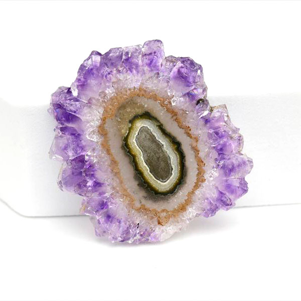 ウルグアイ産　アメジスト　フラワーアメジスト　スタラクタイト　スライス　紫水晶　stalactite amethyst