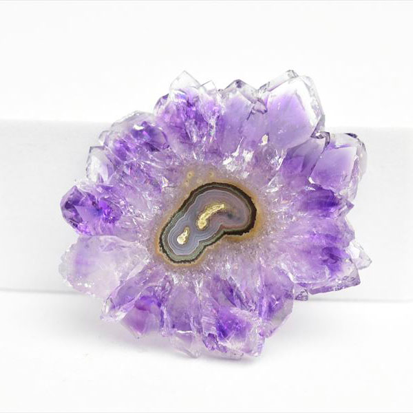 ウルグアイ産　アメジスト　フラワーアメジスト　スタラクタイト　スライス　紫水晶　stalactite amethyst