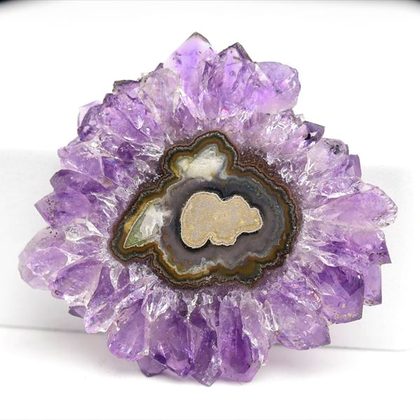 ウルグアイ産　アメジスト　フラワーアメジスト　スタラクタイト　スライス　紫水晶　stalactite amethyst