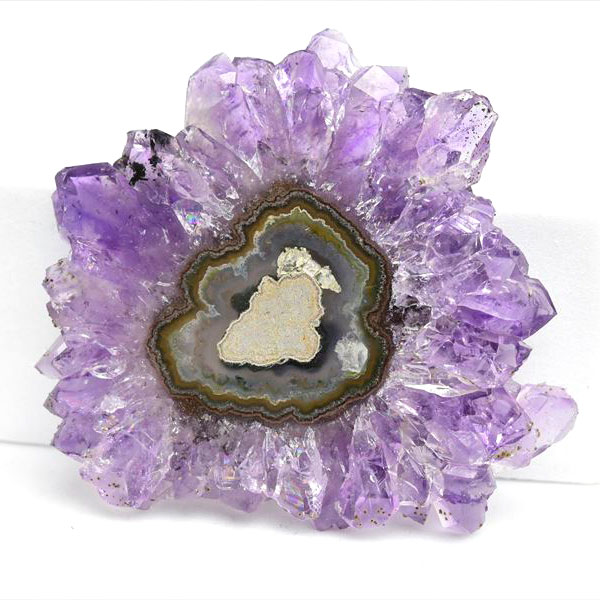 ウルグアイ産　アメジスト　フラワーアメジスト　スタラクタイト　スライス　紫水晶　stalactite amethyst