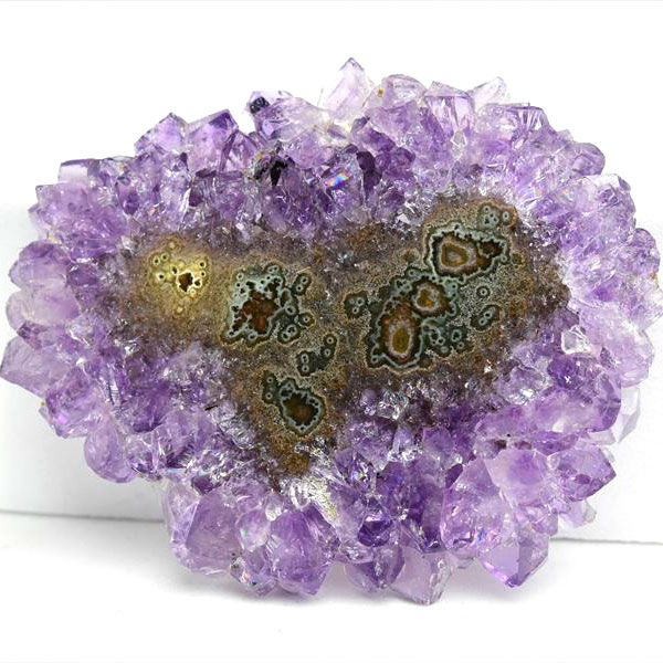 ウルグアイ産　アメジスト　フラワーアメジスト　スタラクタイト　スライス　紫水晶　stalactite amethyst