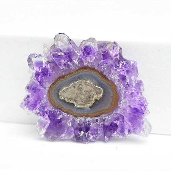 ウルグアイ産　アメジスト　フラワーアメジスト　スタラクタイト　スライス　紫水晶　stalactite amethyst
