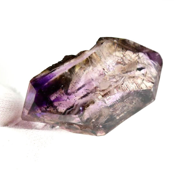 14 鉱物標本「エレスチャル」ワニ水晶　薄いピンク　希少 パワーストーン 天然石 ブラックエレスチャルクォーツ 骸骨水晶