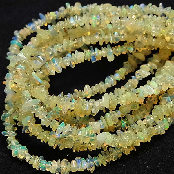 エチオピアンオパール 最高級【さざれ連：約80cm】アクセサリーパーツネックレス・ブレスレット作成に｜プレシャスオパール｜オパール｜天然石｜パワーストーン｜連｜連販売｜さざれ