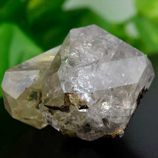 ハーキマーダイヤモンド　ハーキマーダイアモンド　ハーキマー水晶　天然水晶　原石　レインボー　虹入り　パワーストーン