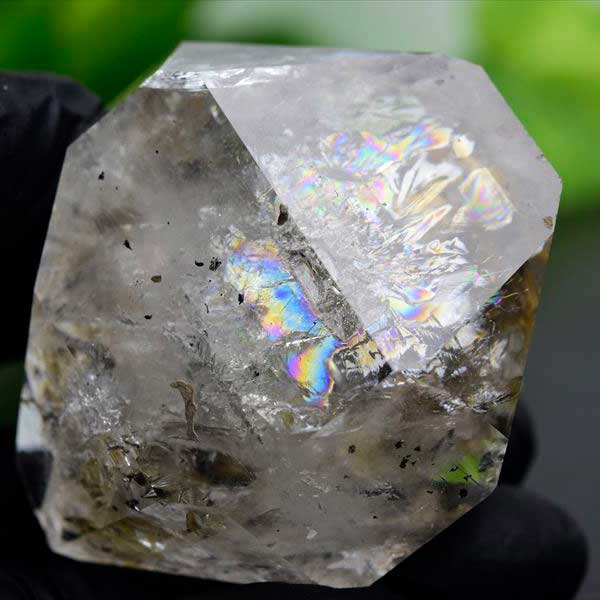 ハーキマーダイヤモンド　ハーキマーダイアモンド　ハーキマー水晶　天然水晶　原石　レインボー　虹入り　パワーストーン