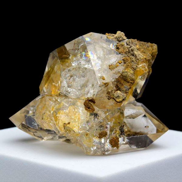 ハーキマーダイヤモンド　ハーキマーダイアモンド　ハーキマー水晶　天然水晶　原石　レインボー　虹入り　パワーストーン