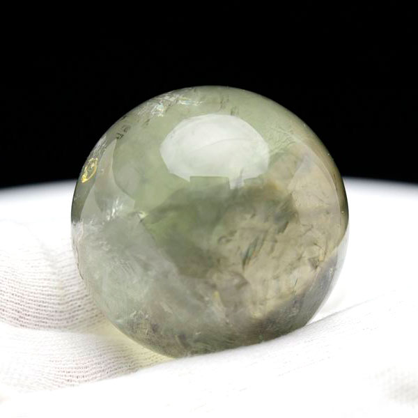 プラシオライト グリーンアメジスト 丸玉 置物 インテリア 天然石 パワーストーン