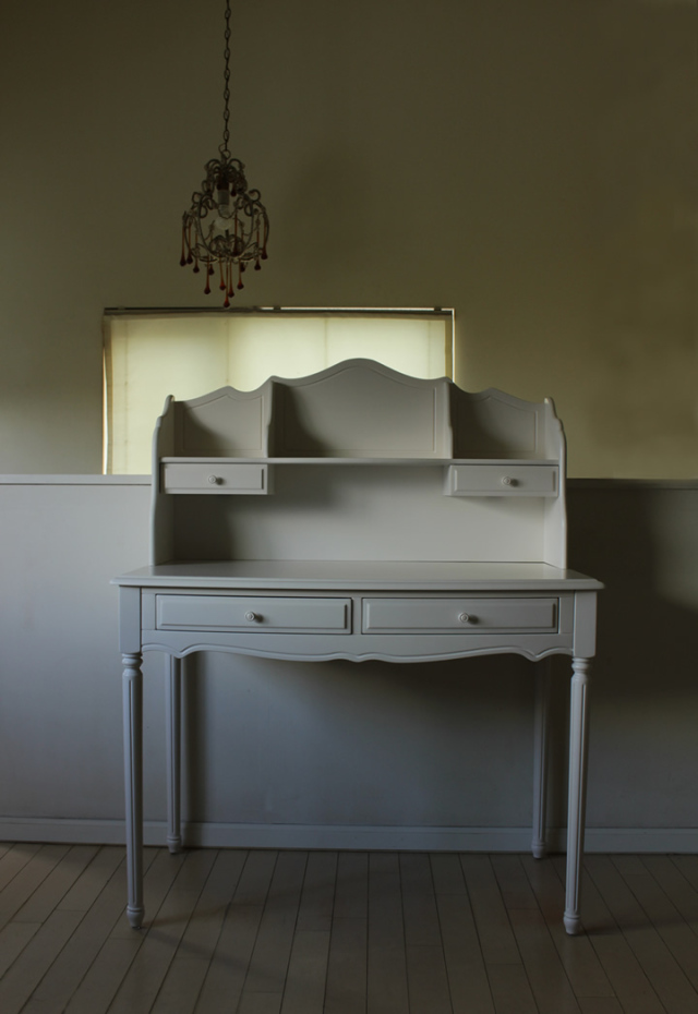 白い学習机 リリーホワイト＆シック デスク 