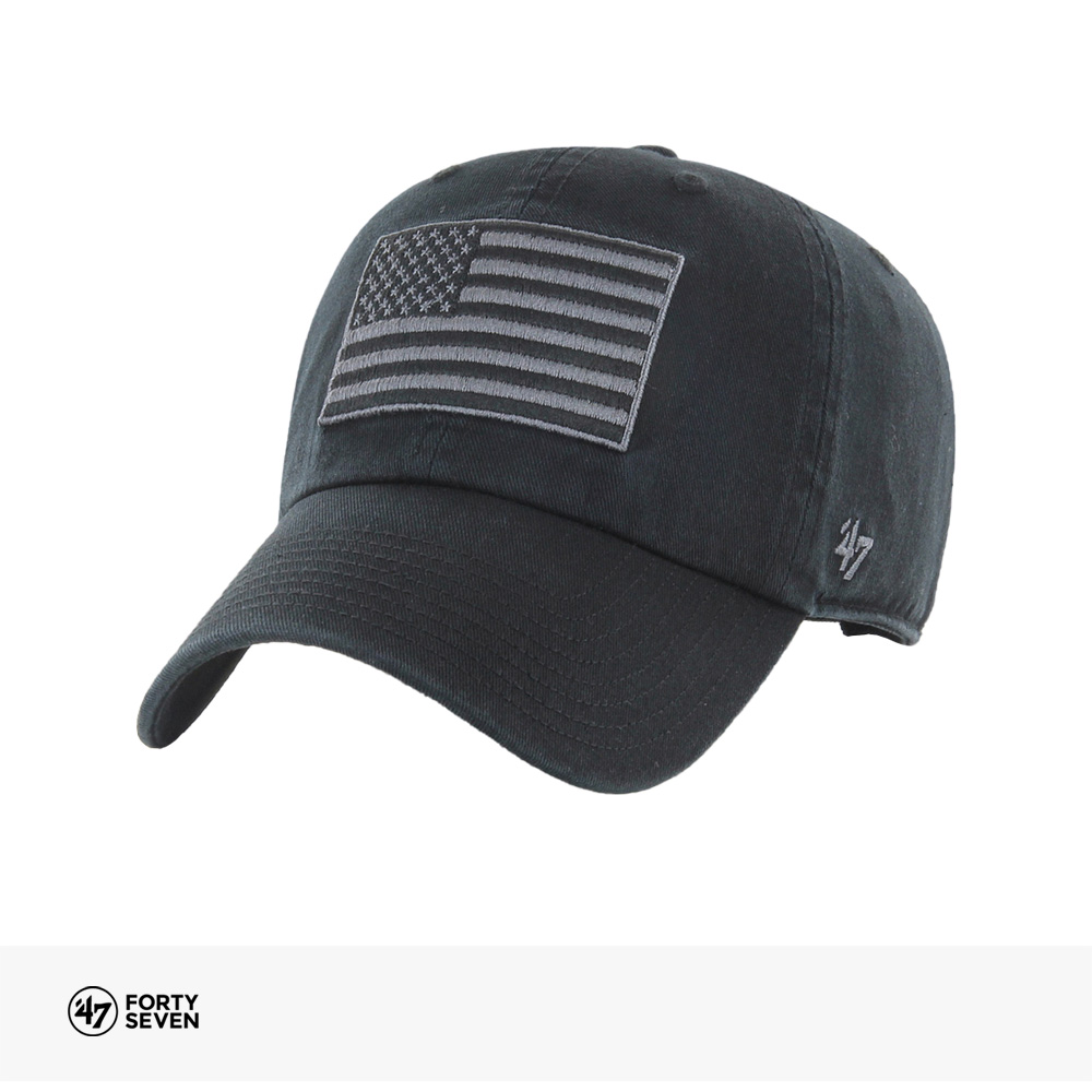 '47 USA FLAG HERITAGE FRONT BLACK ’47 CLEAN UP | BLACK / フォーティーセブン キャップ