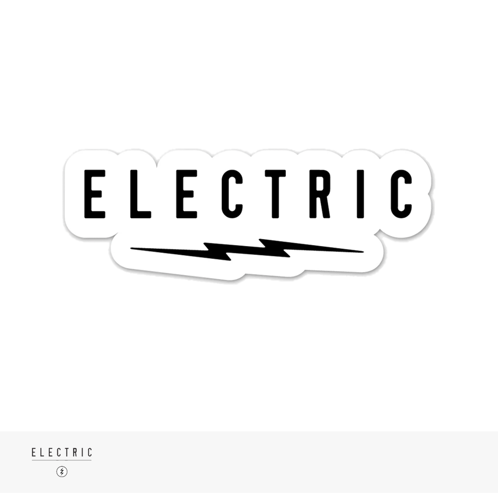 ELECTRIC UNDERVOLT CLEAR STICKER | BLACK エレクトリック ステッカー 【5サイズ展開】