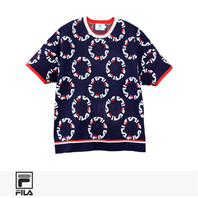 FILA HERITAGE JACQUARD KNIT CREW NECK SHIRTS / フィラヘリテージ Tシャツ