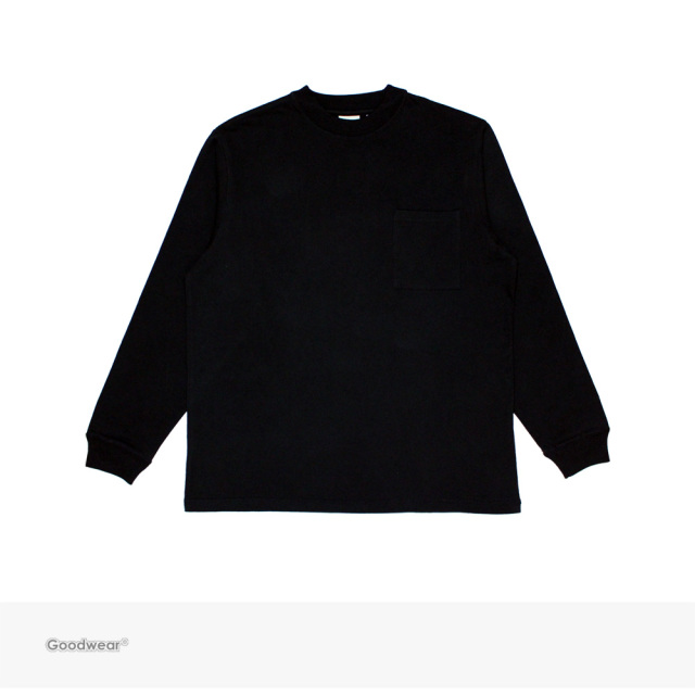 Goodwear USA COTTON POCKET L/S TEE | BLACK グッドウェア Tシャツ