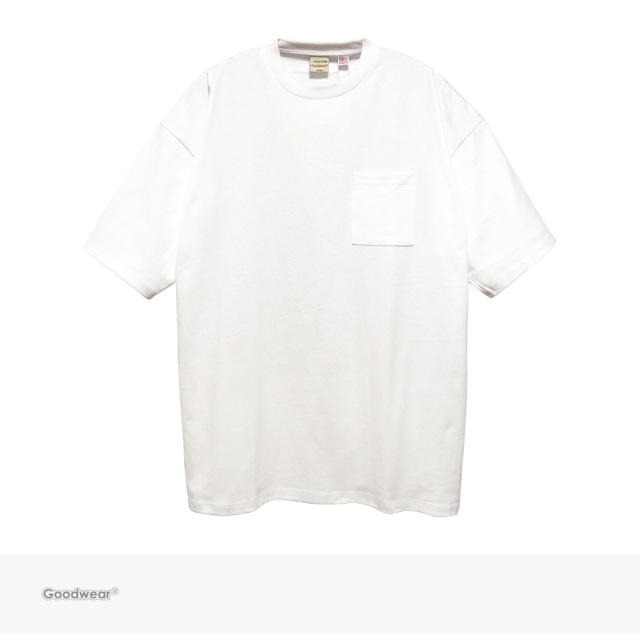 Goodwear USA COTTON SUPER BIG POCKET TEE LONG LENGTH | WHITE / グッドウェア Tシャツ