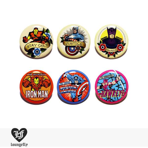 LOUNGEFLY × MARVEL PIN Series3 【A】 / ラウンジフライ 缶バッジ