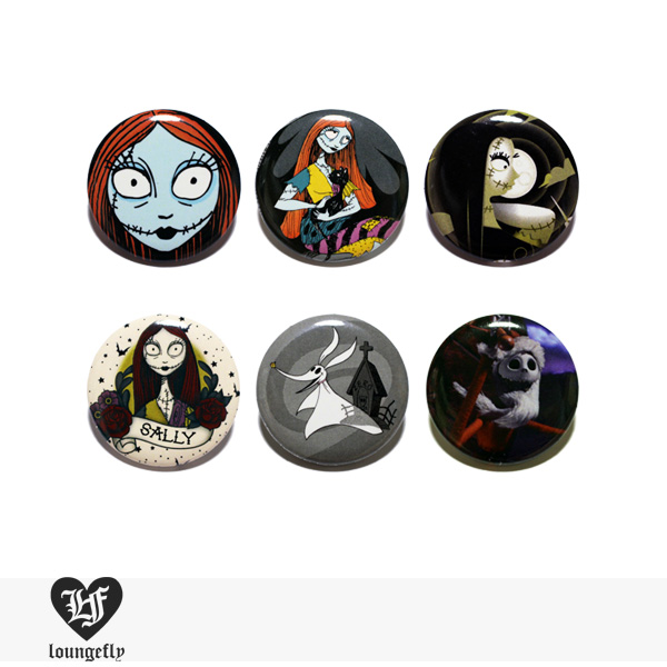 LOUNGEFLY × DISNEY NIGHTMARE BEFORE CHRISTMAS PIN 【C】 / ラウンジフライ 缶バッチ