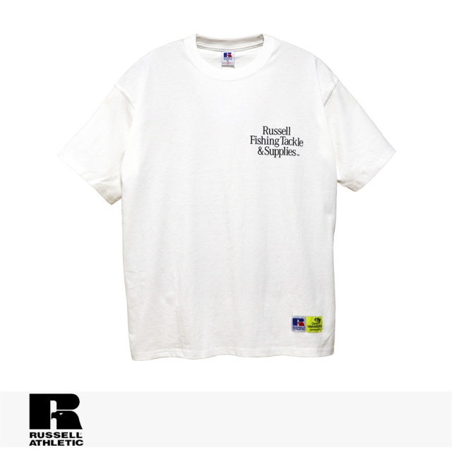 RUSSELL × Gary YAMAMOTO BACK LOGO HEAVY COTTON JERSEY S/S T | WHITE ラッセル Tシャツ