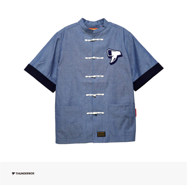 THUNDERBOX 雷々 KUNG FU SHIRT Mk-5 | INDIGO サンダーボックス シャツ